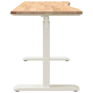 Schreibtisch Eiche Massivholz Weiß/Natur 120x60 cm