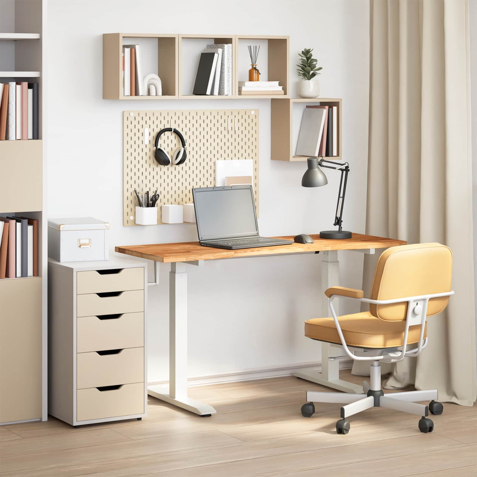 Schreibtisch Eiche Massivholz 140x60 cm