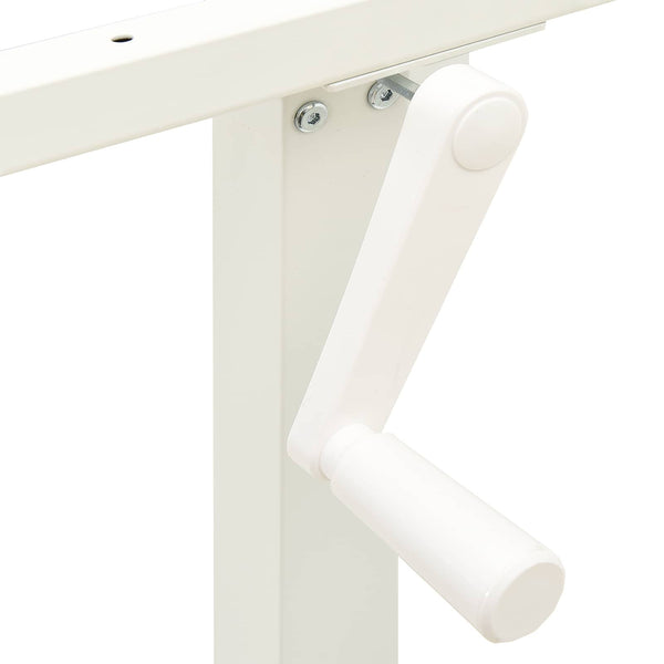 vidaXL Bureau blanc et marron foncé 120 x 60 cm Bois de chêne massif