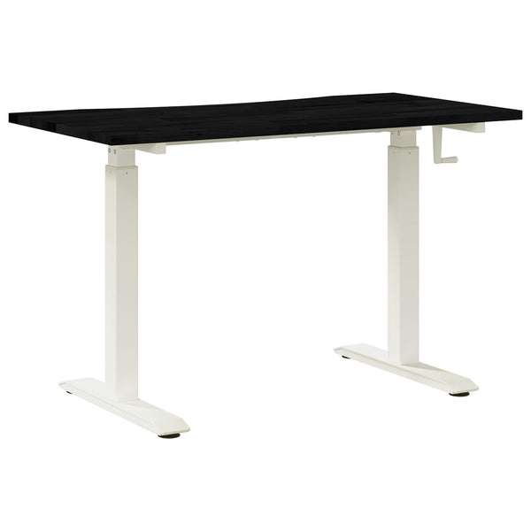 vidaXL Bureau blanc et marron foncé 120 x 60 cm Bois de chêne massif