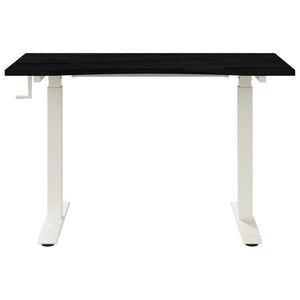vidaXL Bureau blanc et marron foncé 120 x 60 cm Bois de chêne massif