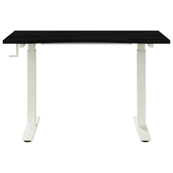 vidaXL Bureau blanc et marron foncé 120 x 60 cm Bois de chêne massif