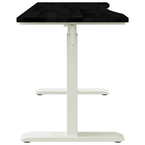 vidaXL Bureau blanc et marron foncé 120 x 60 cm Bois de chêne massif