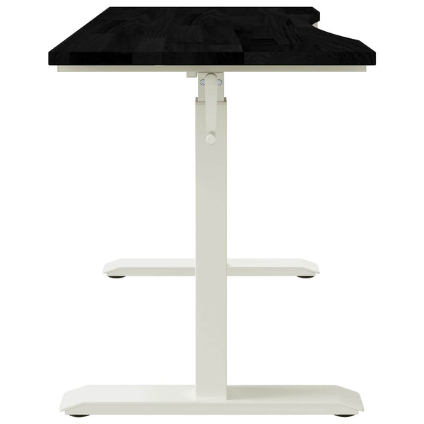vidaXL Bureau blanc et marron foncé 120 x 60 cm Bois de chêne massif