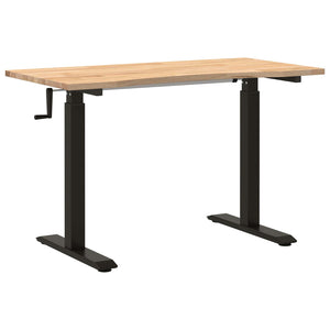 Schreibtisch Eiche Massivholz Schwarz 120x60 cm