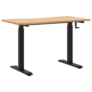 Schreibtisch Eiche Massivholz Schwarz 120x60 cm
