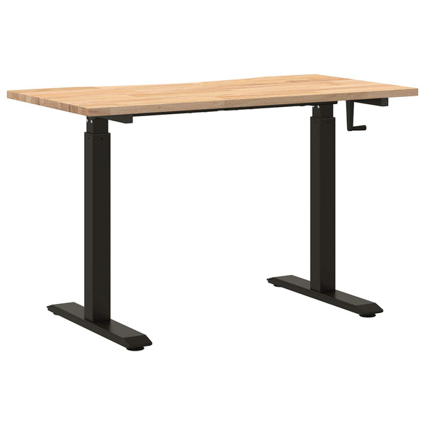 Schreibtisch Eiche Massivholz Schwarz 120x60 cm