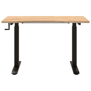 Schreibtisch Eiche Massivholz Schwarz 120x60 cm