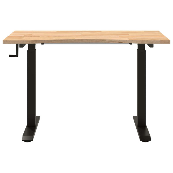 Schreibtisch Eiche Massivholz Schwarz 120x60 cm
