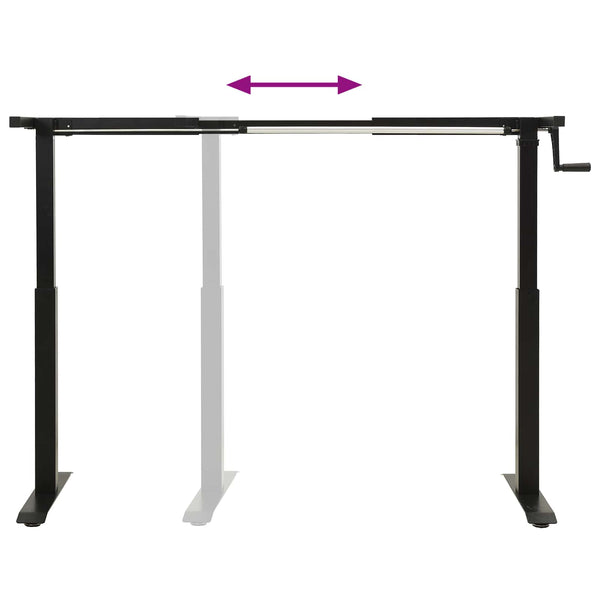 Schreibtisch Eiche Massivholz Schwarz 120x60 cm