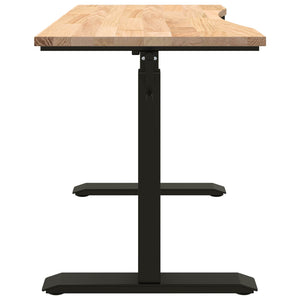 Schreibtisch Eiche Massivholz Schwarz 120x60 cm
