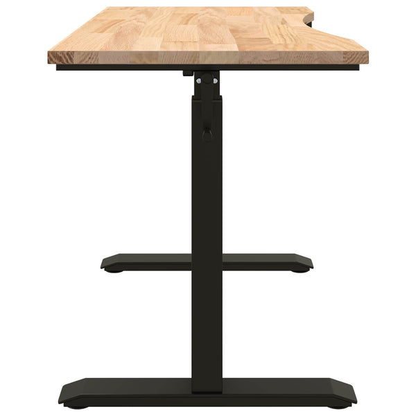 Schreibtisch Eiche Massivholz Schwarz 120x60 cm