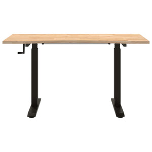 Schreibtisch Eiche Massivholz Schwarz 140x60 cm