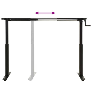Schreibtisch Eiche Massivholz Schwarz 140x60 cm