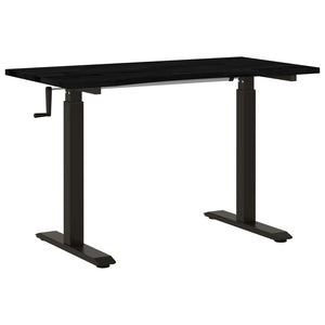 Schreibtisch mit Stauraum 120x60 cm Schwarz/Dunkelbraun