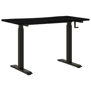 Schreibtisch mit Stauraum 120x60 cm Schwarz/Dunkelbraun