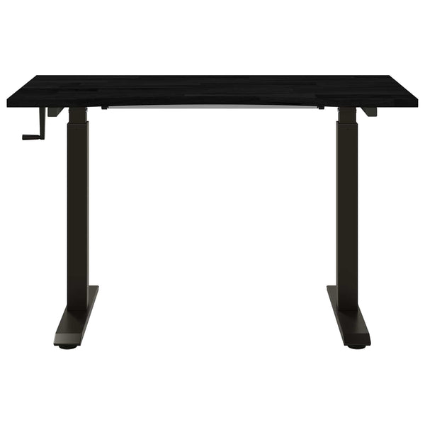 Schreibtisch mit Stauraum 120x60 cm Schwarz/Dunkelbraun