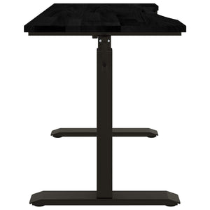 Schreibtisch mit Stauraum 120x60 cm Schwarz/Dunkelbraun