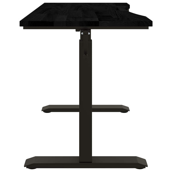 Schreibtisch mit Stauraum 120x60 cm Schwarz/Dunkelbraun