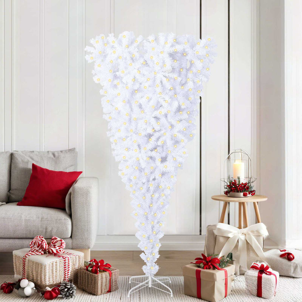 Weihnachtsbaum Künstlich Weiß 180cm mit LEDs