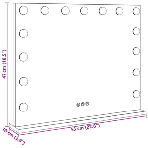 LED Schminkspiegel mit 3 Lichtmodi