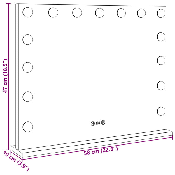 LED Schminkspiegel mit 3 Lichtmodi