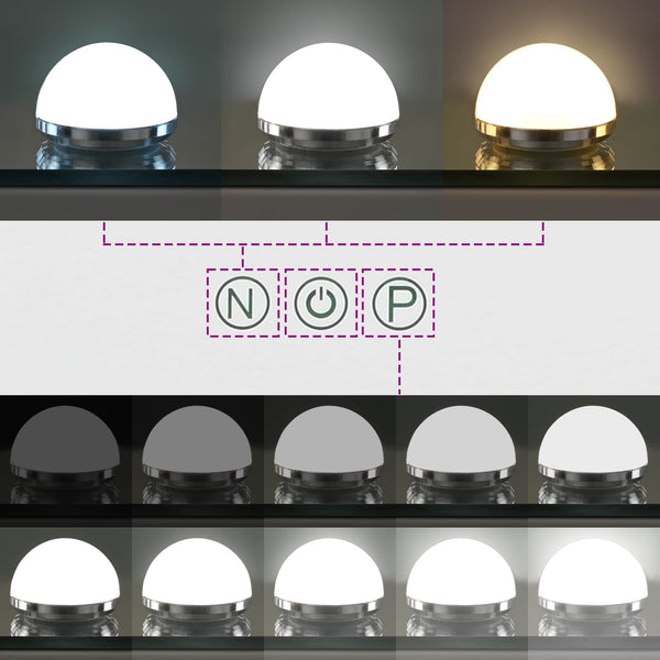 LED Schminkspiegel mit 3 Lichtmodi, Weiß