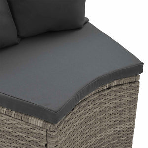 Graues 2-teiliges Sofa-Set aus Akazienholz