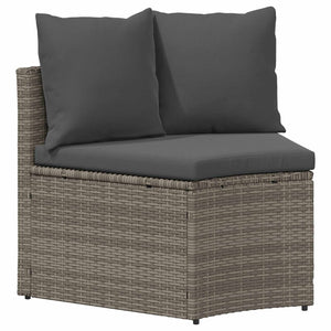 Graues 2-teiliges Sofa-Set aus Akazienholz