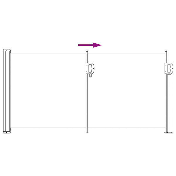 Ausziehbare Seitenmarkise Schwarz 300x100 cm