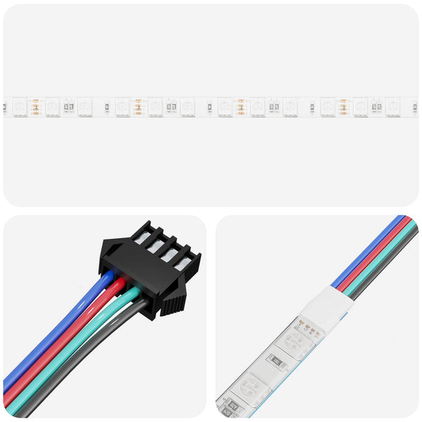 LED Streifen 1700 mm, Schwarz/Transparent, 2er-Set