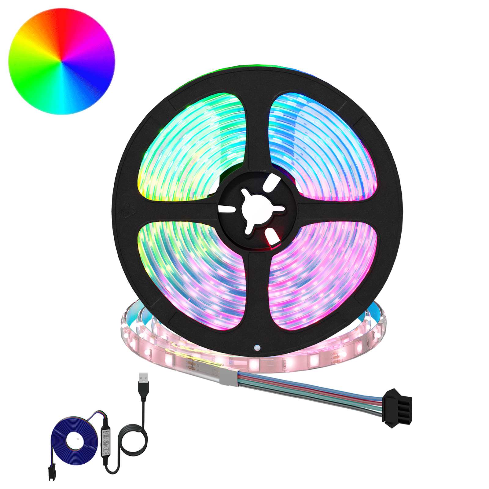 LED Streifen 2er Set, 4700 mm, Schwarz/Transparent