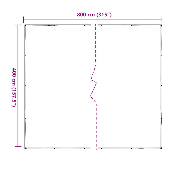 Transparente Pflanzenabdeckung 4x8m PE
