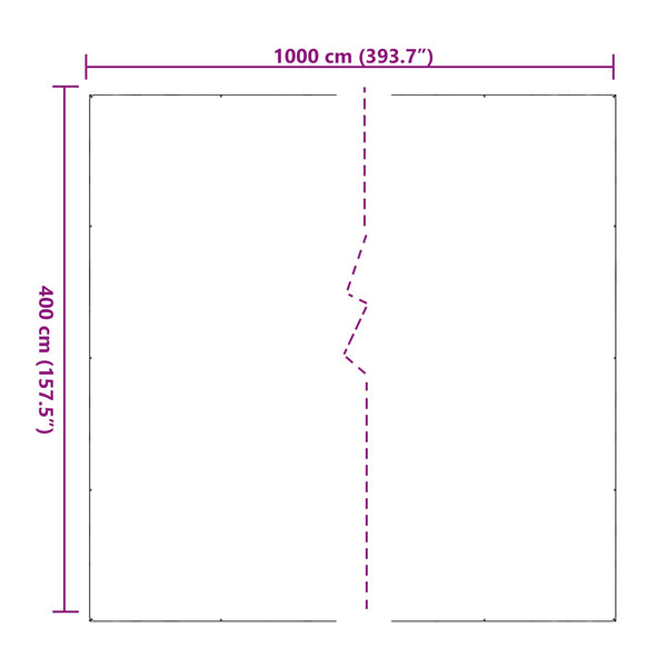 vidaXL Couverture de protection transparente pour plantes 4 x 10 m PVC