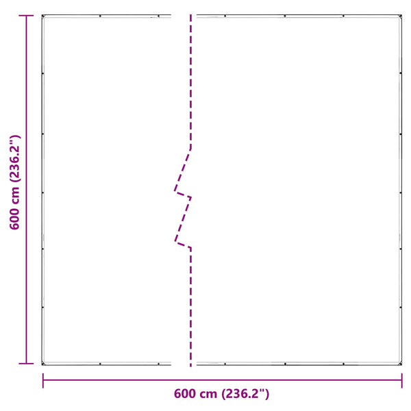 Transparente Pflanzenabdeckung 6x6 m