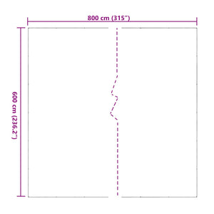 Transparente Pflanzenabdeckung 6x8 m