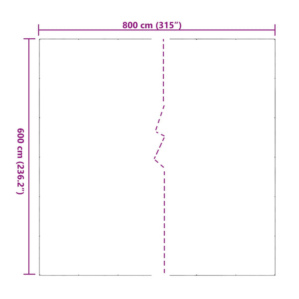 Transparente Pflanzenabdeckung 6x8 m
