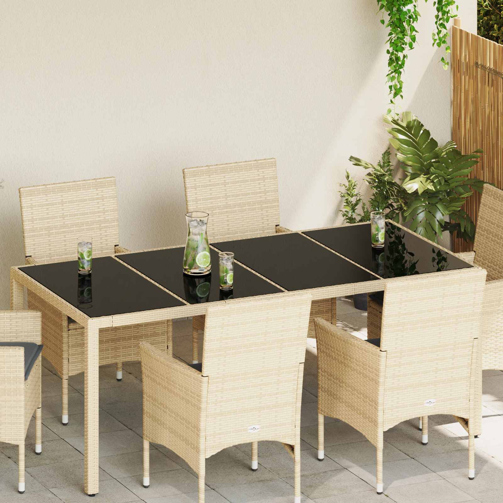 vidaXL Tabletop 4 pcs Black Glass