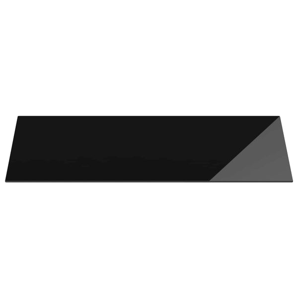 vidaXL Tabletop 4 pcs Black Glass