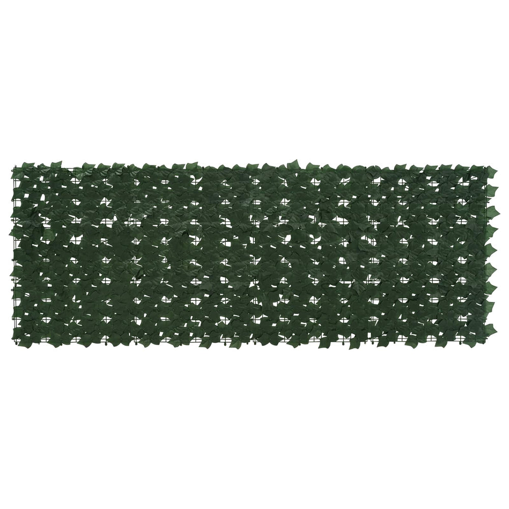 Balkonsichtschutz Dunkelgrün mit Blättern 200x75cm