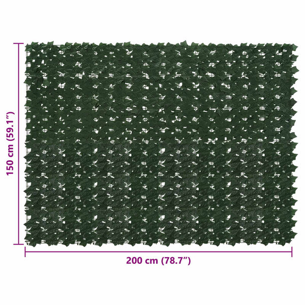 Balkonsichtschutz Dunkelgrün 200x150 cm