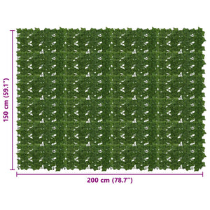 vidaXL Brise-vue de balcon à feuilles vert 200 x 150 cm