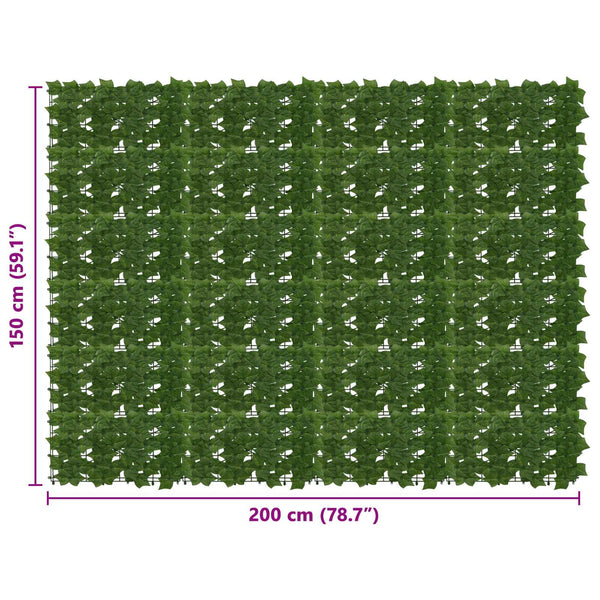 vidaXL Brise-vue de balcon à feuilles vert 200 x 150 cm