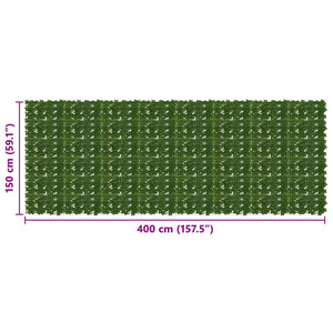 vidaXL Brise-vue de balcon à feuilles Vert 400 x 150 cm