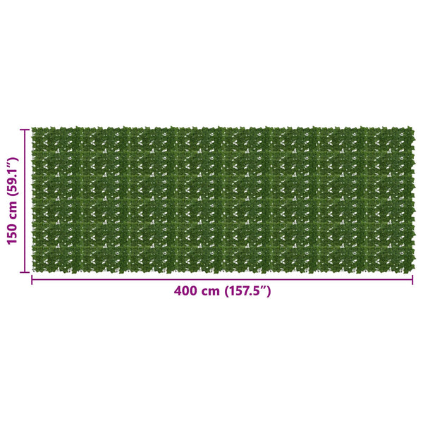vidaXL Brise-vue de balcon à feuilles Vert 400 x 150 cm