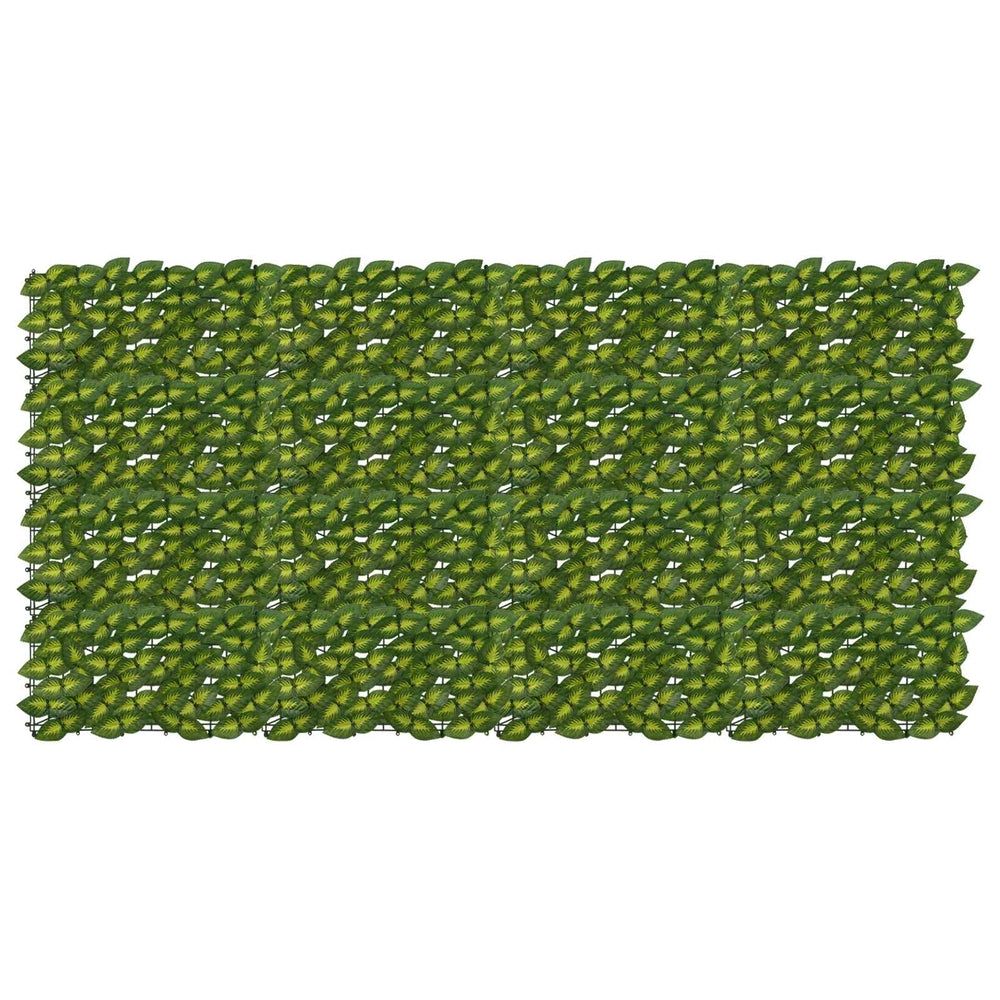 vidaXL Brise-vue de balcon à feuilles Vert et jaune 200 x 100 cm