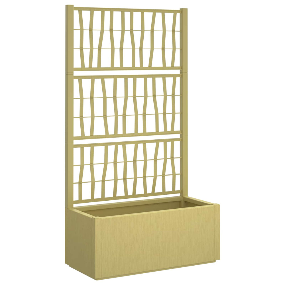 vidaXL Garden Planter with Trellis Green 80 x 36 x 140 cm PP