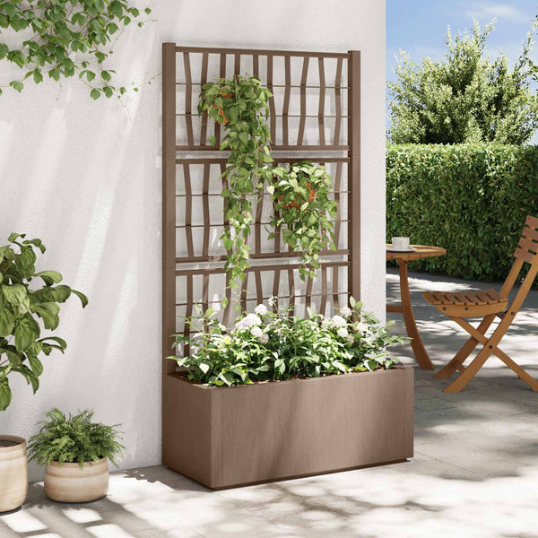 Garten Pflanzkasten mit Rankgitter Braun
