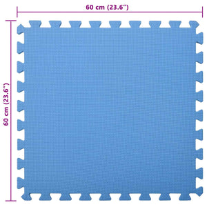Pool Bodenteppich 24-teilig Blau 8,64 ㎡