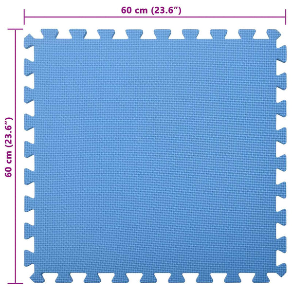 Pool Bodenteppich 24-teilig Blau 8,64 ㎡